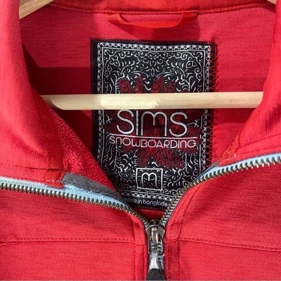 Sims Snowboarding Red Full Zip Jacket Size Medium - Picture 7 of 9